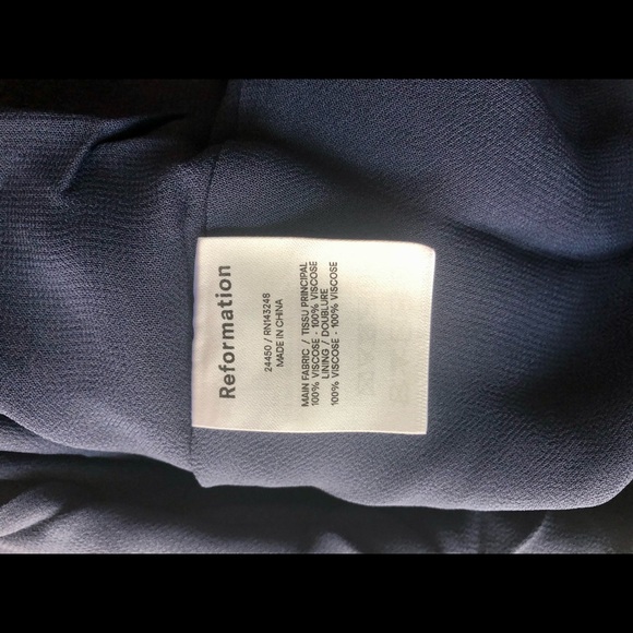 Reformation nikita dress Mademoiselle navy floral midi printed - Picture 7 of 9